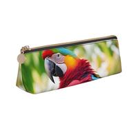 SDFHU Fantastic Parrot Feather 1 - Estuche ligero y espacioso con cremallera triangular de gran capacidad para herramientas de escritura