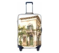 Sdfhu Funda de equipaje de viaje con diseño de rama de olivo romano y griego, lavable, antiarañazos, protector de maleta para vacaciones, Blanco, S