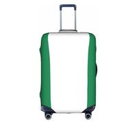 Sdfhu Funda de equipaje de viaje con estampado de bandera de Nigeria, lavable, antiarañazos, protector de maleta para vacaciones, Blanco, S