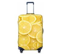 SDFHU Fundas protectoras para equipaje, elásticas, lavables, con estampado de limón amarillo, Negro -, M