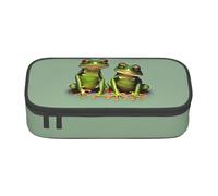 SDFHU Funny Green Frogs - Estuche multifuncional para lápices, artículos de papelería, cosméticos, para adultos