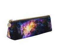 SDFHU Galaxy in The Universe - Estuche ligero y espacioso con cremallera triangular de gran capacidad para herramientas de escritura, Blanco, One Size