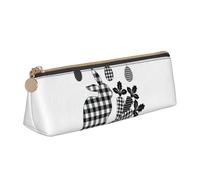 SDFHU Happy Easter - Estuche ligero y espacioso con diseño de triángulo de gran capacidad con cremallera para herramientas de escritura, White, Talla única