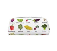 SDFHU Introducción de varias verduras con estampado de adultos, estuche versátil con cremallera, multifuncional, con cremallera, Silver, Talla única