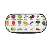 SDFHU Introducción de varios lápices con estampado de verduras, herramienta de papelería, suministros de oficina, accesorio unisex adecuado para cualquier ocasión, negro, talla única, lindo, Black