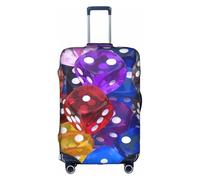 Sdfhu Juego de dados de juegos, funda de equipaje de viaje, lavable, antiarañazos, protector de maleta para vacaciones, Blanco, M