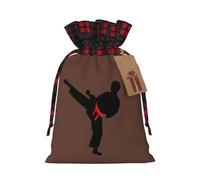 SDFHU Karate Boy Vector - Cinturón intercambiable con impresión a color, bolsas de regalo con cordón, regalos de fiesta de Navidad y recuerdos