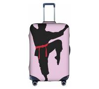 Sdfhu Karate Men - Funda protectora para equipaje de viaje, lavable, antiarañazos, para vacaciones, Blanco, XL