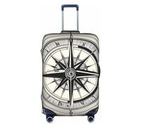 Sdfhu Ley de la brújula navegación 1 impresión única funda de equipaje de viaje lavable antiarañazos funda de viaje para vacaciones, blanco, mediano, Blanco, Medium