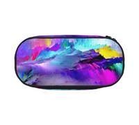 SDFHU Northern Lights - Estuche para lápices con impresión de pintura de luces boreales, herramienta de papelería, suministros de oficina, accesorio unisex, adecuado para cualquier ocasión, negro