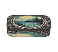 SDFHU Not All Who Wander Are Lost 1 - Estuche multifuncional para lápices, artículos de papelería, artículos de cosméticos, para adultos, Black, Talla única