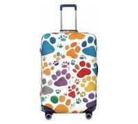 SDFHU Paw Prints Art 1 - Funda para maleta, protector de equipaje personalizado, elástico, lavable, funda para equipo de viaje, Negro -, S