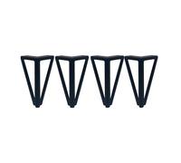 SDFSDE Furniture Legs Patas De Horquilla De 6 Pulgadas Juego De 4 Patas De Sofá con Protectores De Piso for Sofá Cómoda Gabinete Mesa Auxiliar Muebles De Bricolaje FET(Matte Black)