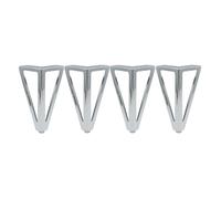 SDFSDE Furniture Legs Patas De Horquilla De 6 Pulgadas Juego De 4 Patas De Sofá con Protectores De Piso for Sofá Cómoda Gabinete Mesa Auxiliar Muebles De Bricolaje FET(Silver)