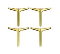SDFSDE Furniture Legs Patas De Horquilla De Metal Juego De 4 Patas De Sofá con Protectores De Piso for Sofá Cama Cómoda Gabinete Mesa Auxiliar Muebles De Bricolaje FET(Gold,50cm/19.7'')