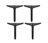 SDFSDE Furniture Legs Patas De Horquilla De Metal Juego De 4 Patas De Sofá con Protectores De Piso for Sofá Cama Cómoda Gabinete Mesa Auxiliar Muebles De Bricolaje FET(Black,45cm/17.7'')
