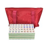 SDFSDE Juego de Azulejos Mahjong de 146 Piezas, Juego Profesional Chino de Mah Jongg con Bolsa de Almacenamiento y Azulejos Mah Jong de acrílico Verde for reuniones Familiares(#40)