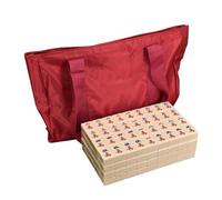 SDFSDE Mahjong Tile Set 146 Piezas Juego Profesional De Mah Jongg Chino con Bolsa De Almacenamiento Azulejos De Melamina Mah Jong Fácil De Transportar for Reuniones Familiares(#37)
