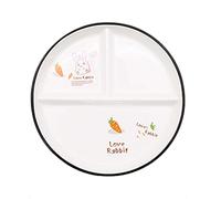 SDFsdfdS Platos, Platos de Cena divididos, Plato Control Dieta(Little White Rabbit a)