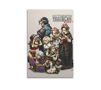 SDFUIJXCV Póster decorativo de 4 lienzos de Game Octopath Traveler para pared e impresión artística moderna para decoración de dormitorio familiar, 50 x 75 cm