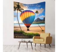 sdfunn Hawaii - Tapiz de pared impreso con globo aerostático para apartamento, dormitorio, sala de estar, dormitorio, 60 x 51 pulgadas, hogar de moda