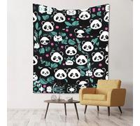 sdfunn Tapiz de pared impreso con cara de panda para apartamento, dormitorio, sala de estar, dormitorio, 60 x 51 pulgadas, hogar de moda