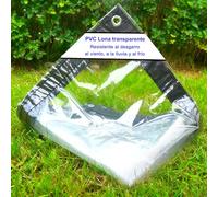 SDFVSDF Lona Transparente Impermeable de plástico PVC con Ojales, Cubierta de Hojas de Flores, Resistente a la Lluvia, 400 g/m² (2,4 × 3 m)