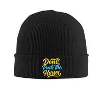 SDFXCDR Calor Invernal, Don't Push The Horses Boxing Divertido Sombrero de Punto de Mujer Gorros de Hombre Sombreros de otoño e Invierno Gorros de Ganchillo acrílico