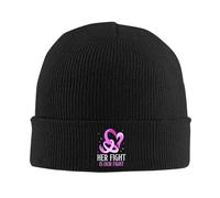 SDFXCDR Calor Invernal, Fight is Our Fight Cancer Breast Sombreros Gorros Sombrero de Punto con gráficos de otoño Y2K Gorra para la Cabeza Masculina Masculina Y2K