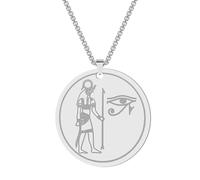 SDFXCDR Collar con colgante de ojos de Dios de Horus Ra para hombres y mujeres, patrón de San Wadjet, joyería del antiguo Egipto