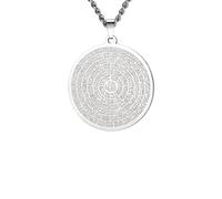 SDFXCDR Collar para hombre, 99 nombres de collar islámico musulmán árabe, colgante de caligrafía religiosa