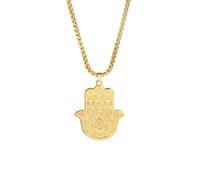 SDFXCDR Collar para hombre, colgante de mal de ojo egipcio de mano, amuleto de la suerte de éxito y protección
