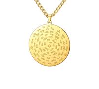 SDFXCDR Collar para hombre, collar antiguo de 72 nombres de Dios, colgante de cábala con hexagrama bíblico judío, grabado con láser