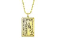 SDFXCDR Collar para hombre, collar con amuleto del sello más verdadero y más alto de la fortuna - El misterio del segundo sello Libros de Moisés colgante vintage