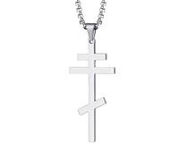 SDFXCDR Collar para hombre, collar con colgante de cruz ortodoxa, regalo de joyería de protección religiosa para hombre
