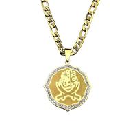 SDFXCDR Collar para hombre, collar con colgante de cuchillo islámico del Corán del Imam Ali para hombres y mujeres, cadena árabe zulfiqar con diamantes de imitación