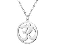 SDFXCDR Collar para hombre, collar con colgante de símbolo de yoga OM Hindú, símbolo Om Shiva, gargantilla con amuleto vintage