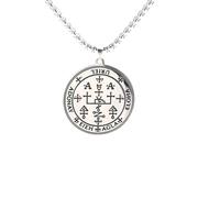 SDFXCDR Collar para hombre, collar con colgante sobrenatural de Arcángeles Uriel Ángel de la Sabiduría, luz de Dios, amuleto talismán