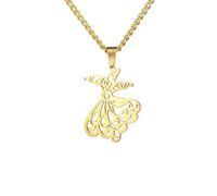 SDFXCDR Collar para hombre, collar de danza Sama, collar de derviche giratorio, colgante Semazen, joyería religiosa, regalo de Año Nuevo