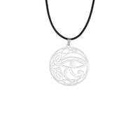 SDFXCDR Collar para hombre, cruz egipcia antigua, Dios Horus, ojo de Horus, collar para mujer, amuleto de protección de luna creciente celtas