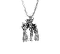 SDFXCDR Collar para hombre, diseño de alas de ángel, diosa bailando, para hombres y mujeres, accesorios de joyería para fiestas