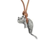 SDFXCDR Collar para hombre, diseño simple y creativo de tendencia, nicho, es tu dueño de gato, collar retro para hombres y mujeres, accesorios de fiesta, regalo