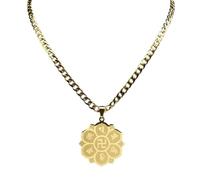 SDFXCDR Collar para hombre, Mantra de las Escrituras budistas Om Mani Padme Hum Collar para hombres y mujeres, collares de color dorado, regalos de joyería