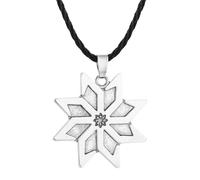 SDFXCDR Kolovrat - Collar con colgante eslavo de Alatyr con símbolo del sol vikingo, amuleto de flor de Dios Perun, símbolo de flor de Afrodita