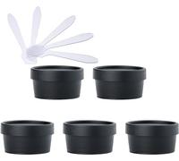 SDGBCXD, 5 PC 200 ml Máscara rosa Tazón for mezclar Frascos de almacenamiento de plástico vacíos 200 g con revestimiento interior for almacenamiento Cuerpo Mano Crema facial Loción Gel 5X Espátula ,Ta