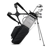 SDGBCXD Bolsa de Golf, Bolsa Ligera for Soporte de Golf | Profesional Ideal for el Campo prácticas for Regalos papá y Marido(Black)