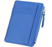 SDGBCXD Cartera, Carteras for Hombre, Billetera Delgada de Cuero con Bloqueo Multifuncional, diseño pequeño y Compacto, billeteras Genuino(BLU)