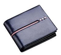 SDGBCXD Cartera, con Bloqueo, Billetera for álbum de Fotos Licencia Conducir, con Cremallera for múltiples Tarjetas(BLU)