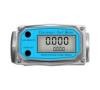 SDGBCXD caudalímetro, Medidor de Flujo Digital aleación Aluminio, medidor Combustible electrónico LCD, Contador NPT(Blue Flow Meter)