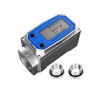 SDGBCXD caudalímetro, Medidor de Flujo líquidos con Pantalla LCD Digital 1 Pulgada y adaptadores 3/4"